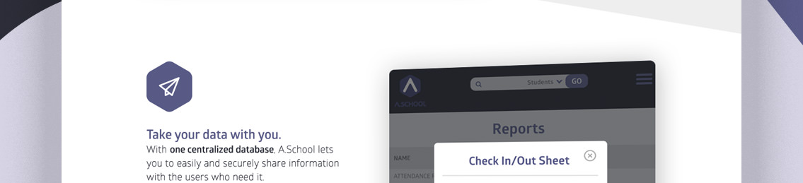 Icon of paper plane, heading, text, and demonstration of app.