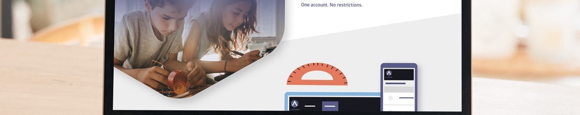 Demonstration of secondary website page on a laptop screen.