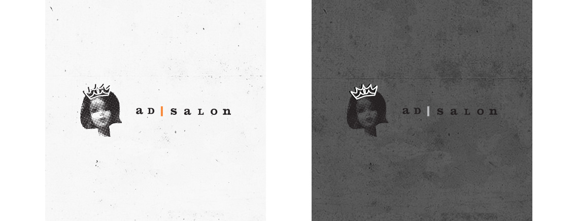 View of AdSalon's logo designs, designed by Entermotion, a Wichita web-design studio.