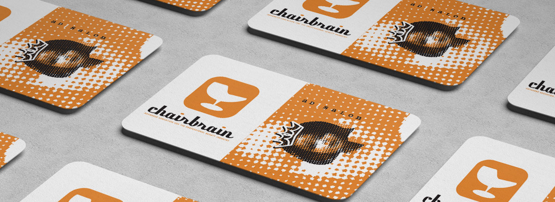 View of AdSalon's business card design, designed by Entermotion, a Wichita web-design studio.