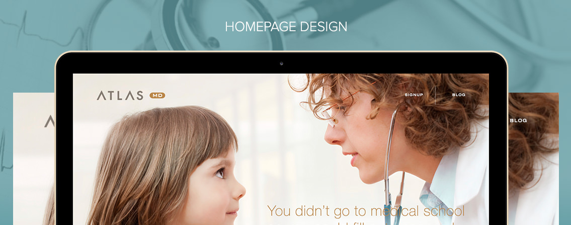 View of Atlas website header, designed by Entermotion in Wichita