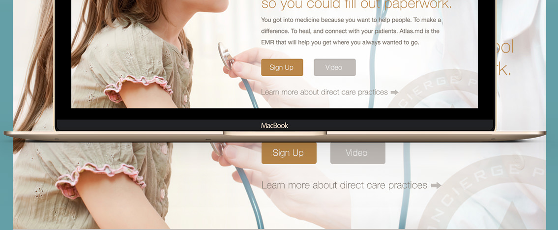 Close-up view of Atlas website, designed by Entermotion in Wichita