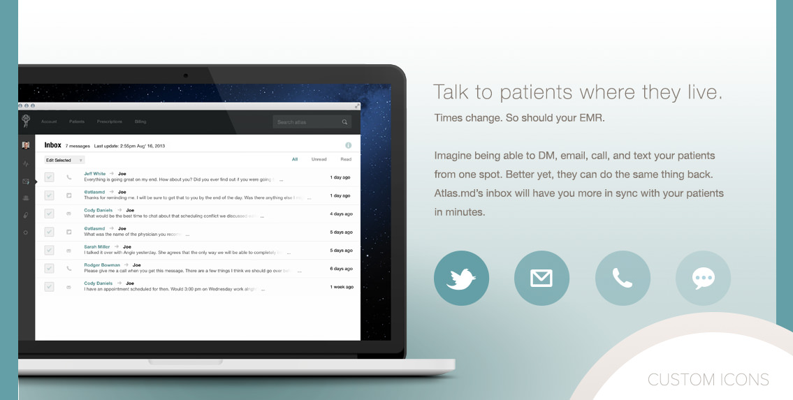 View of Atlas website on Mac, designed by Entermotion in Wichita