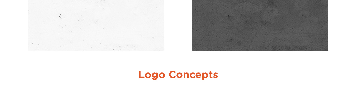 The two halves of the logo with the words “Logo Concepts” at the bottom.