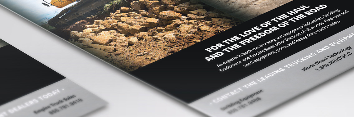 Brochure with text reading, “For the love of the haul and the freedom of the road.”