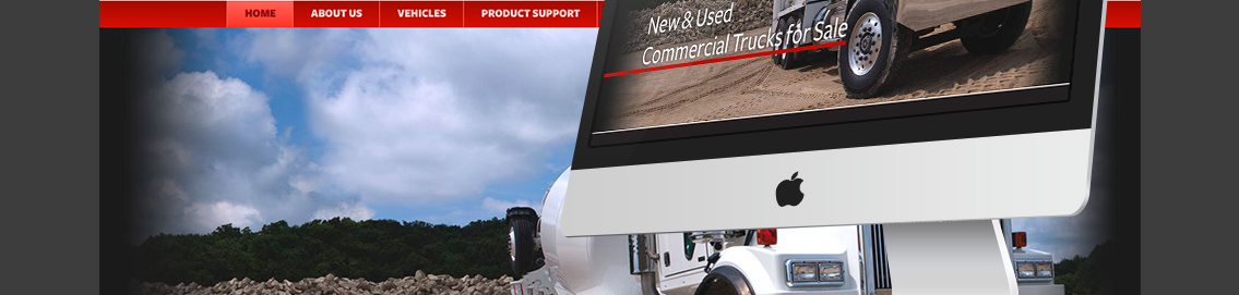 Bottom section of a monitor displaying Empire Truck Sales’ website.