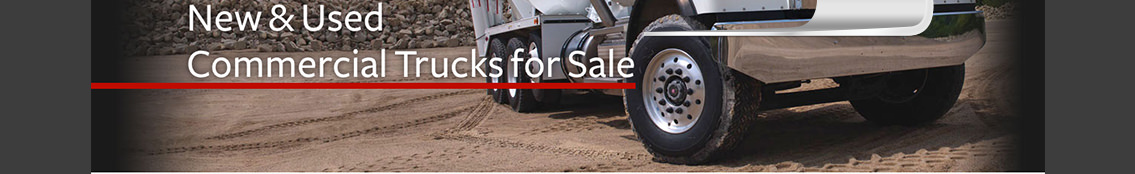 Display of website homepage with text reading, “New & Used Commercial Trucks for Sale.”