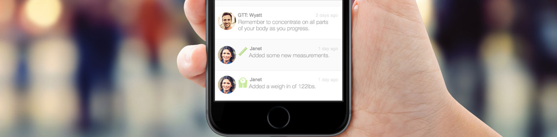 Bottom slice of a hand holding a smartphone demonstrating the GoTime app.