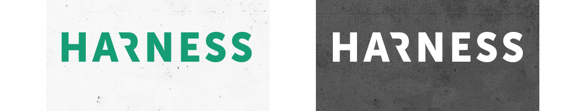 Two different variations of the brand “Harness”.