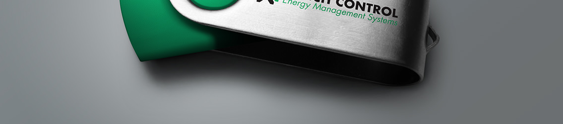 Hench Control logo displayed on USB, designed by Entermotion Design Studio.