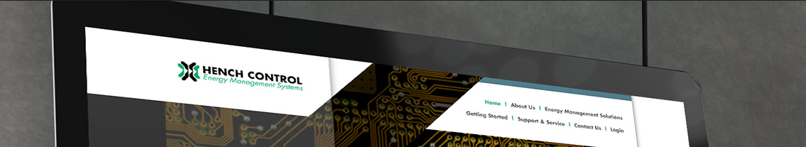 Hench Control’s top navigation, designed by Entermotion.