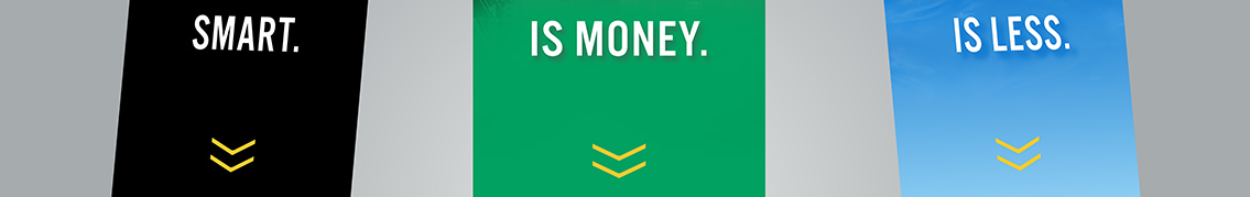 Three banner snippets for a trade show banner for Hench Control.