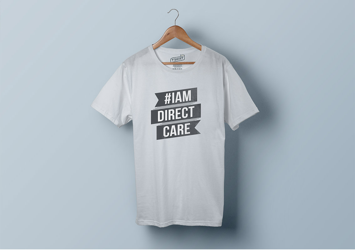 View of t-shirt for IAmDirectCare.com.