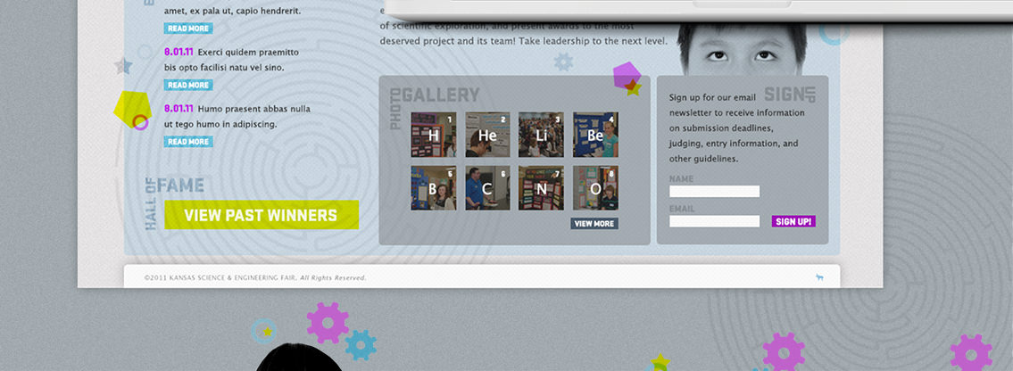 View of KSSEF's gallery page.