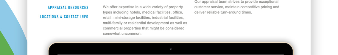 Text explaining the various services of Martens Appraisal.