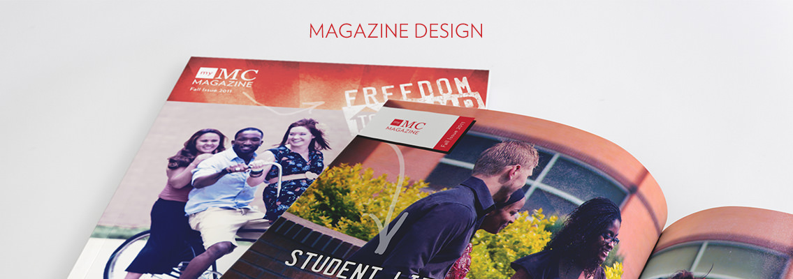 Magazine design for McPherson with teens riding a bike.