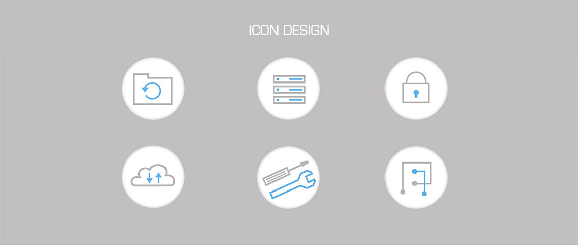 View of Net-Ability's icon designs, crafted by Entermotion.