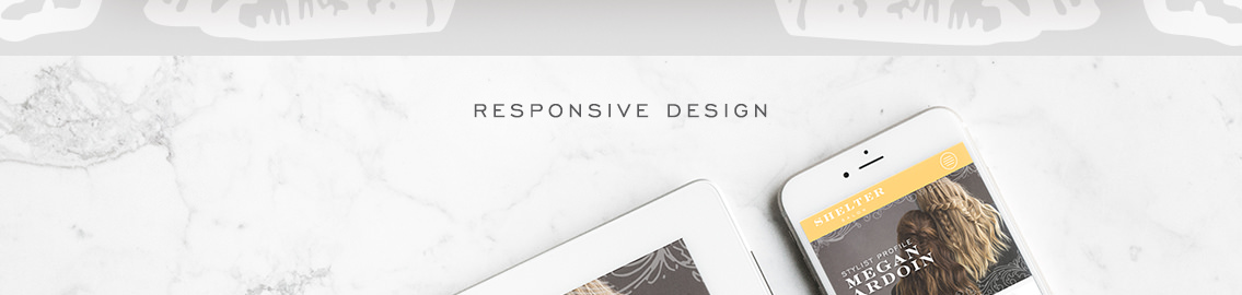 Responsive design snippet feature phone with image showing two girls with braided hair.