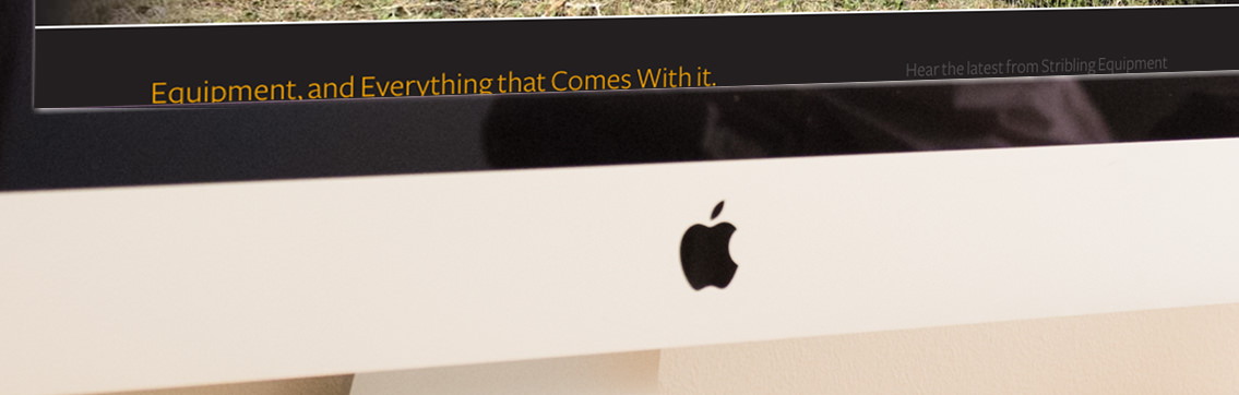 Text reading “Equipment, and everything that comes with it” on a Mac.