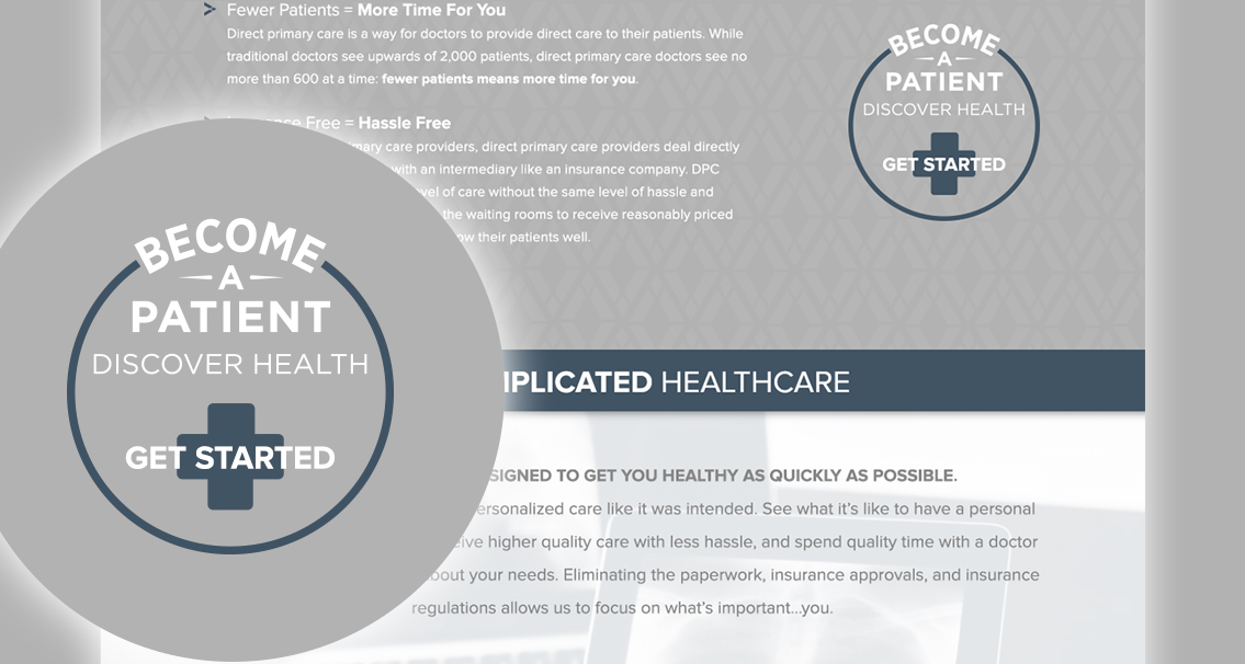 View of Vieux Care's website, designed by Entermotion, a Wichita web-design studio.