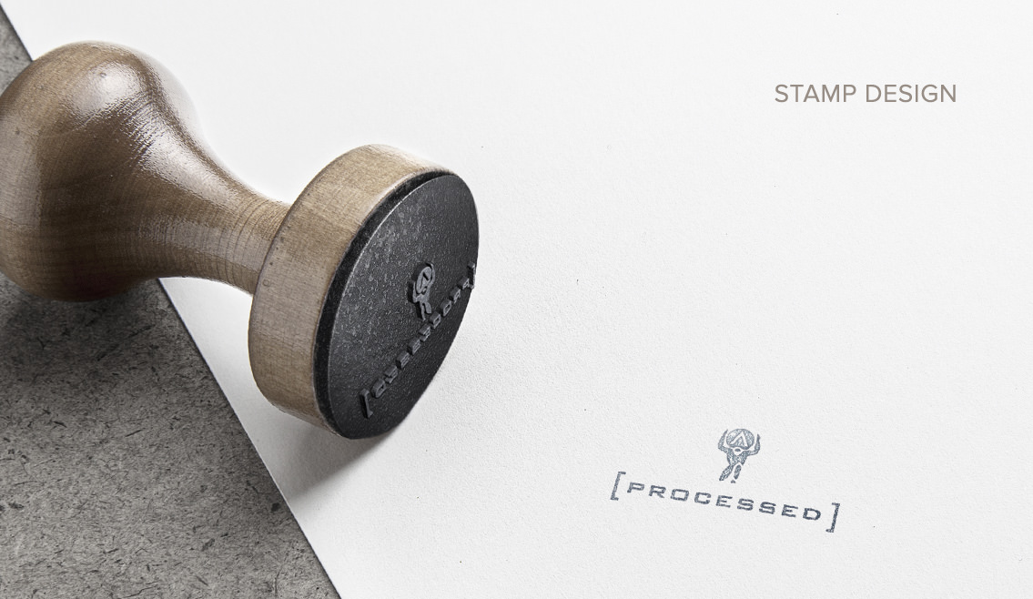 View of Avivo's logo design on stamp, designed by Entermotion, a Wichita web-design studio.