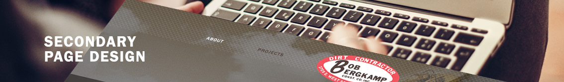 Close up of design details for Bergkamp website, created by Entermotion design studio.