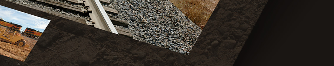 Close up of railroad track displayed on Bergkamp Construction's website.