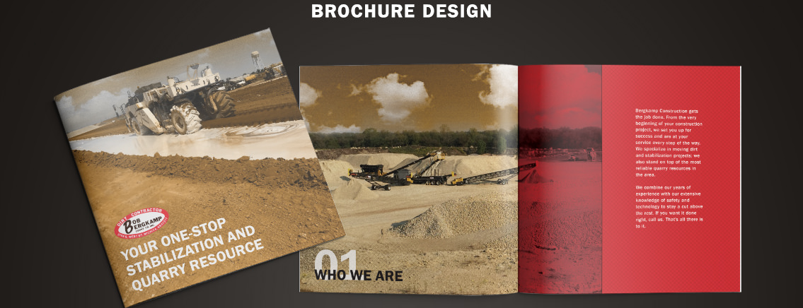 Quarry on cover of brochure designed by Entermotion.