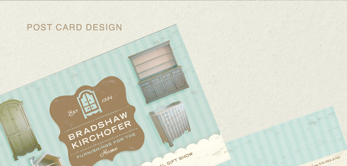 View of Bradshaw Kirchofer's postcard design on stationery, designed by Entermotion, a Wichita web-design studio.