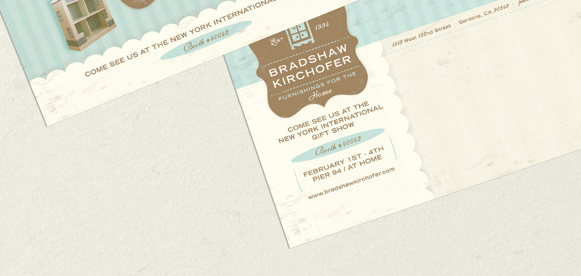 View of Bradshaw Kirchofer's purchasing logo design on stationery, designed by Entermotion, a Wichita web-design studio.