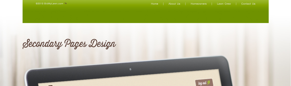 Clip of secondary page design text for Entermotion’s portfolio page.