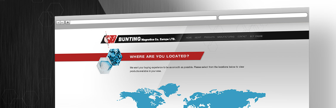 Bunting Magnet's homepage design.