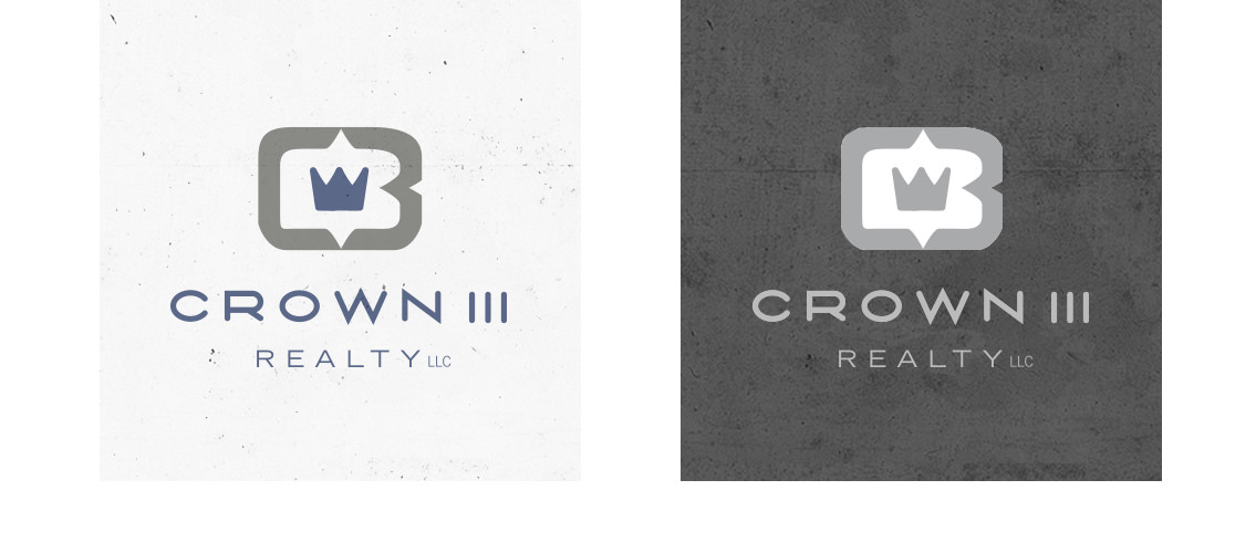 View of Crown Three Realty's logo design, designed by Entermotion, a Wichita web-design studio.