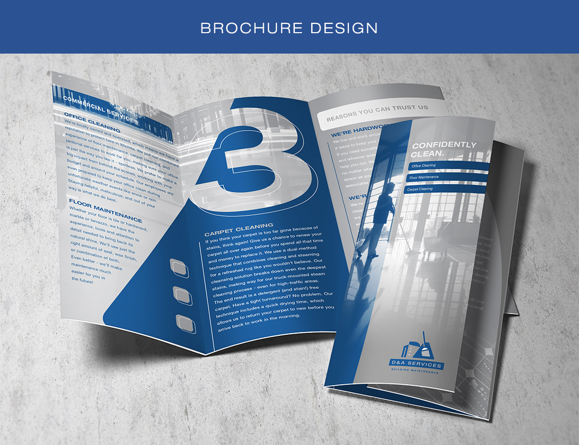 Brochure design for D&A Services.