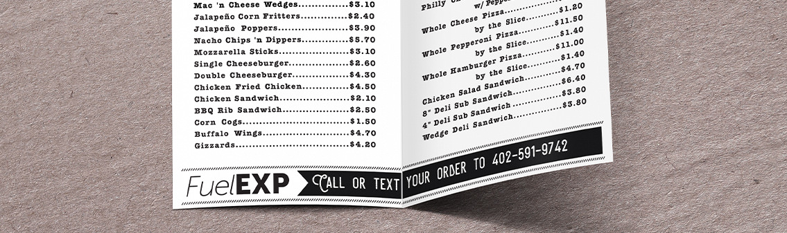 Close-up of Fuel Exp illustrations.