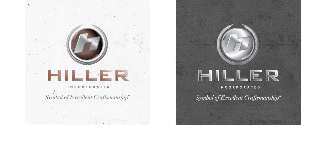 View of Hiller's logo design, designed by Entermotion, a Wichita web-design studio.