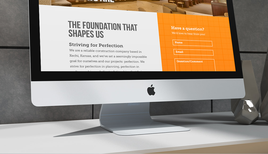 Close-up of text for Harman Huffman's website.