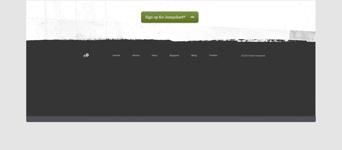 View of Jumpchart's footer.