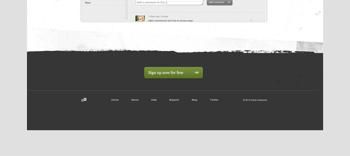 Close view of sign up button for Jumpchart.