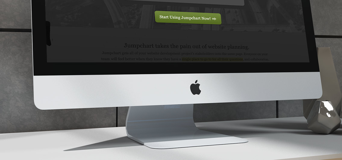 Close view of Jumpchart displayed on a Mac desktop.