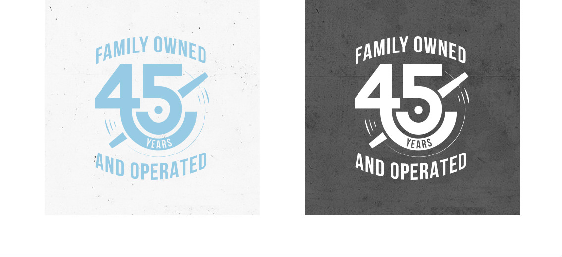 Close-up of Mini-Mac 45 years logo.