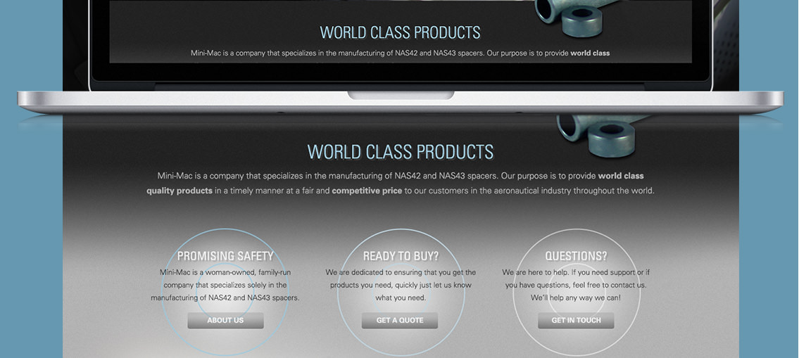 View of Mini-Mac products page.