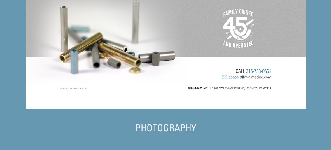 Close-up of Mini-Mac spacers.