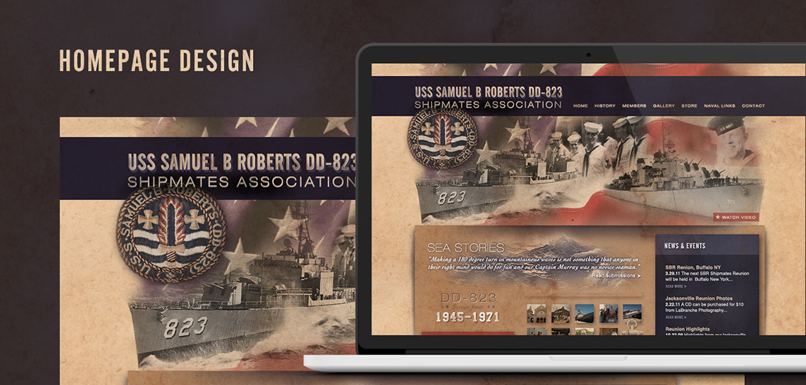 Homepage design for SBR.