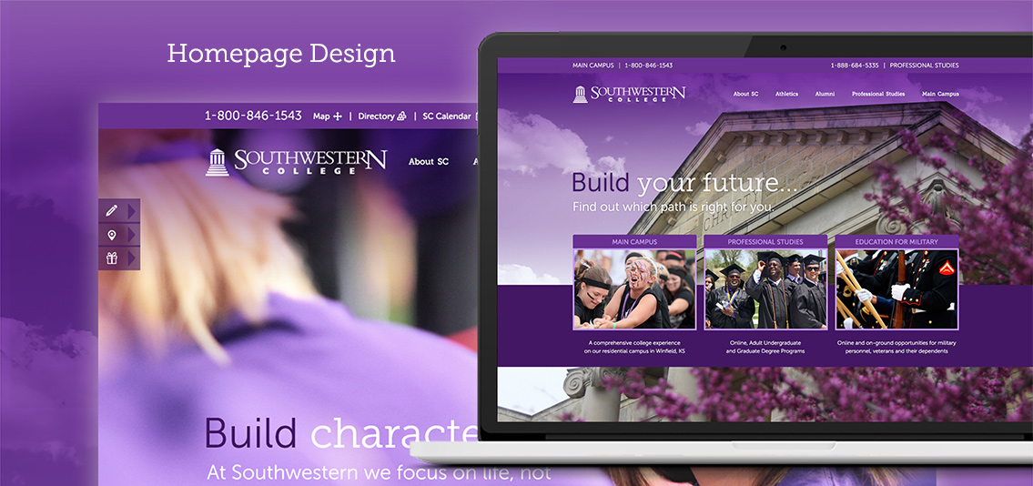 View of SC's homepage design.