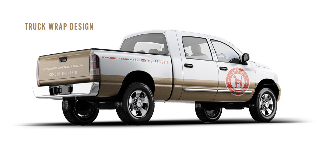Scooper Joe's logo displayed on truck wrap.