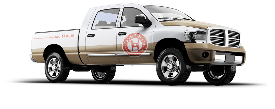 Scooper Joe's logo displayed on truck wrap.