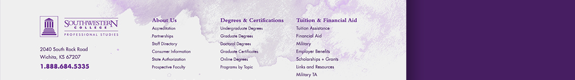 Footer text for Southwestern College.