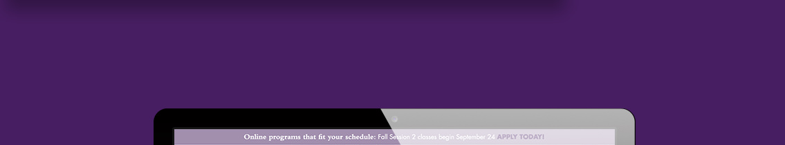 Purple background with iPad.