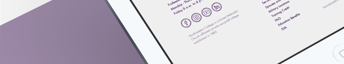 Detail of social links.